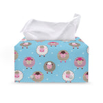 Cartoon Sheep Pattern Print Leather Tissue Box Cover