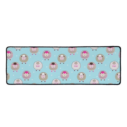 Cartoon Sheep Pattern Print Long Kitchen Mat