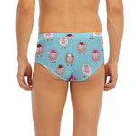 Cartoon Sheep Pattern Print Men's Briefs