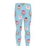 Cartoon Sheep Pattern Print Men's leggings