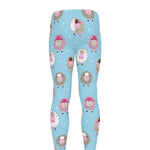 Cartoon Sheep Pattern Print Men's leggings