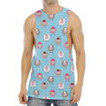 Cartoon Sheep Pattern Print Men's Muscle Tank Top