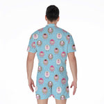 Cartoon Sheep Pattern Print Men's Rompers