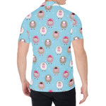 Cartoon Sheep Pattern Print Men's Shirt