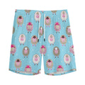 Cartoon Sheep Pattern Print Men's Athletic Shorts
