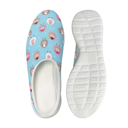 Cartoon Sheep Pattern Print Mesh Casual Shoes