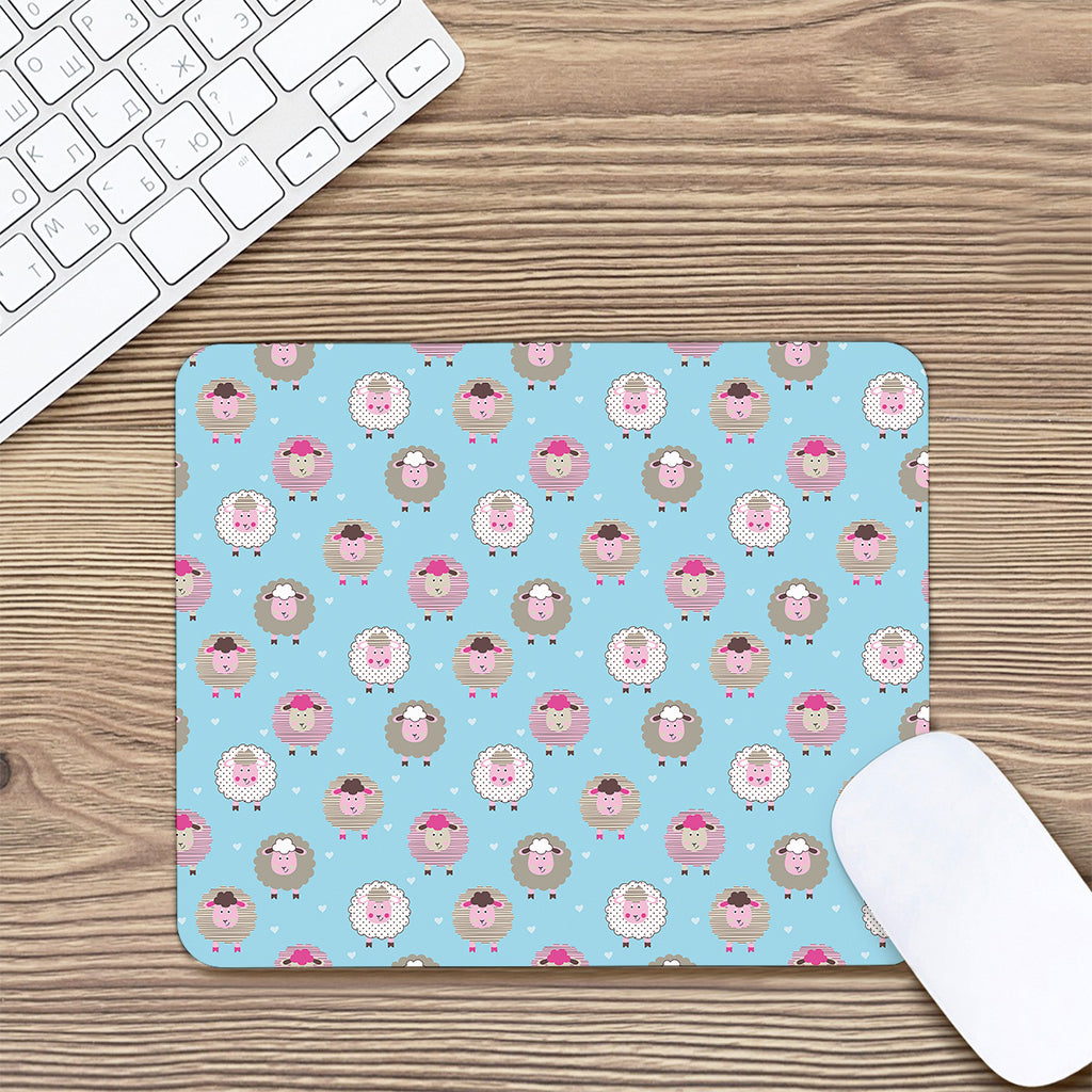 Cartoon Sheep Pattern Print Mouse Pad