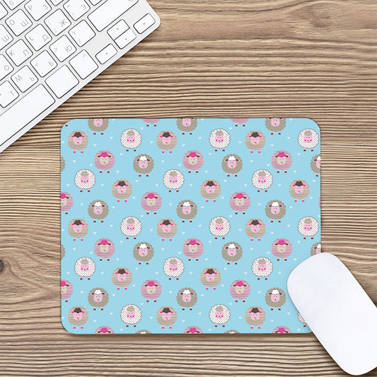Cartoon Sheep Pattern Print Mouse Pad
