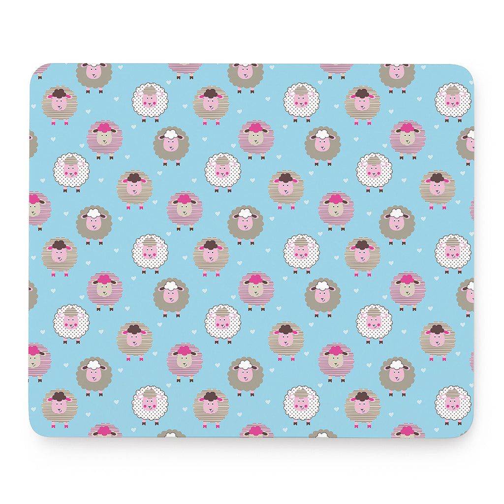 Cartoon Sheep Pattern Print Mouse Pad