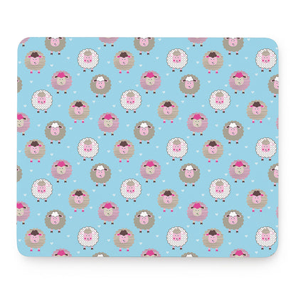 Cartoon Sheep Pattern Print Mouse Pad