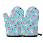 Cartoon Sheep Pattern Print Oven Mitts