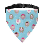 Cartoon Sheep Pattern Print Over The Collar Dog Bandana