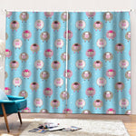 Cartoon Sheep Pattern Print Pencil Pleat Curtains