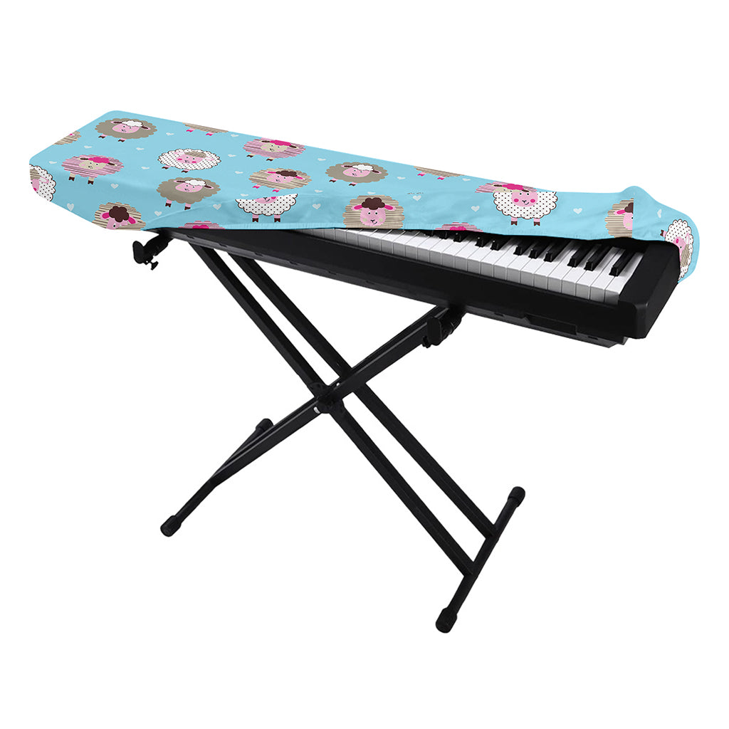 Cartoon Sheep Pattern Print Piano Keyboard Cover