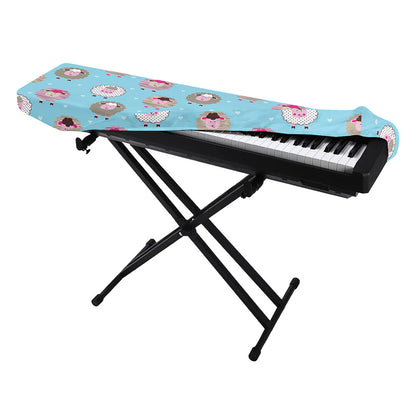 Cartoon Sheep Pattern Print Piano Keyboard Cover