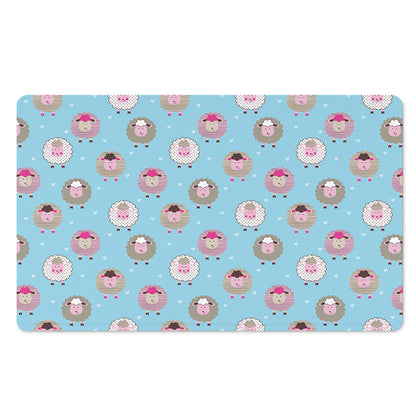 Cartoon Sheep Pattern Print Polyester Doormat