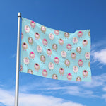 Cartoon Sheep Pattern Print Polyester Flag
