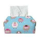 Cartoon Sheep Pattern Print Rectangle Tissue Box Cover