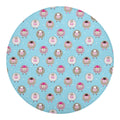 Cartoon Sheep Pattern Print Round Blanket