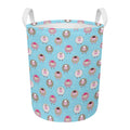 Cartoon Sheep Pattern Print Round Laundry Basket