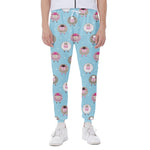 Cartoon Sheep Pattern Print Scuba Joggers