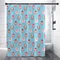 Cartoon Sheep Pattern Print Shower Curtain