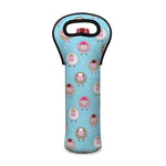 Cartoon Sheep Pattern Print Single Neoprene Wine Tote