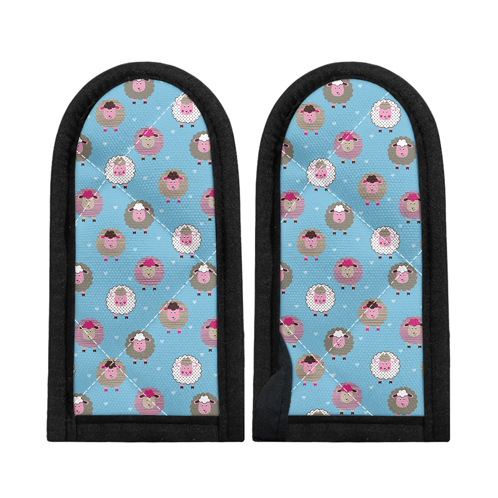 Cartoon Sheep Pattern Print Skillet Handle Cover