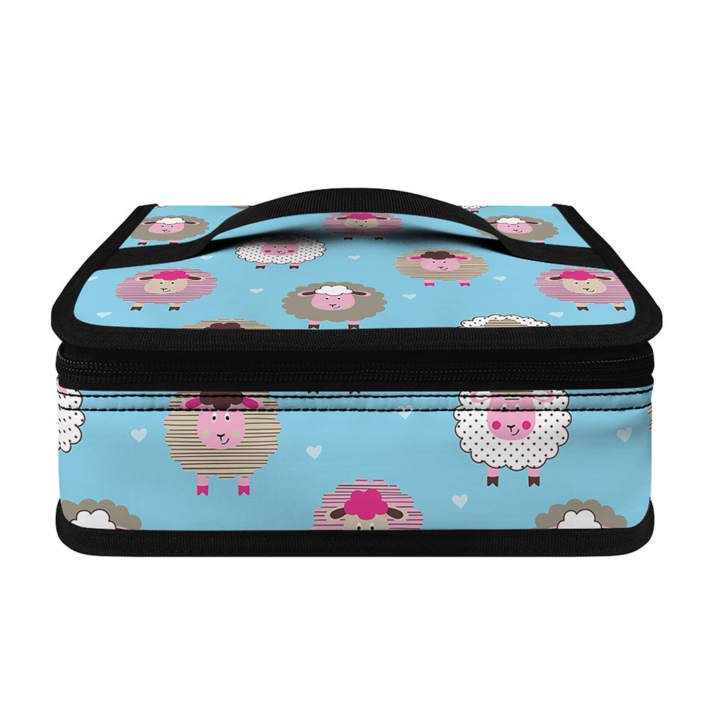 Cartoon Sheep Pattern Print Small Lunch Bag