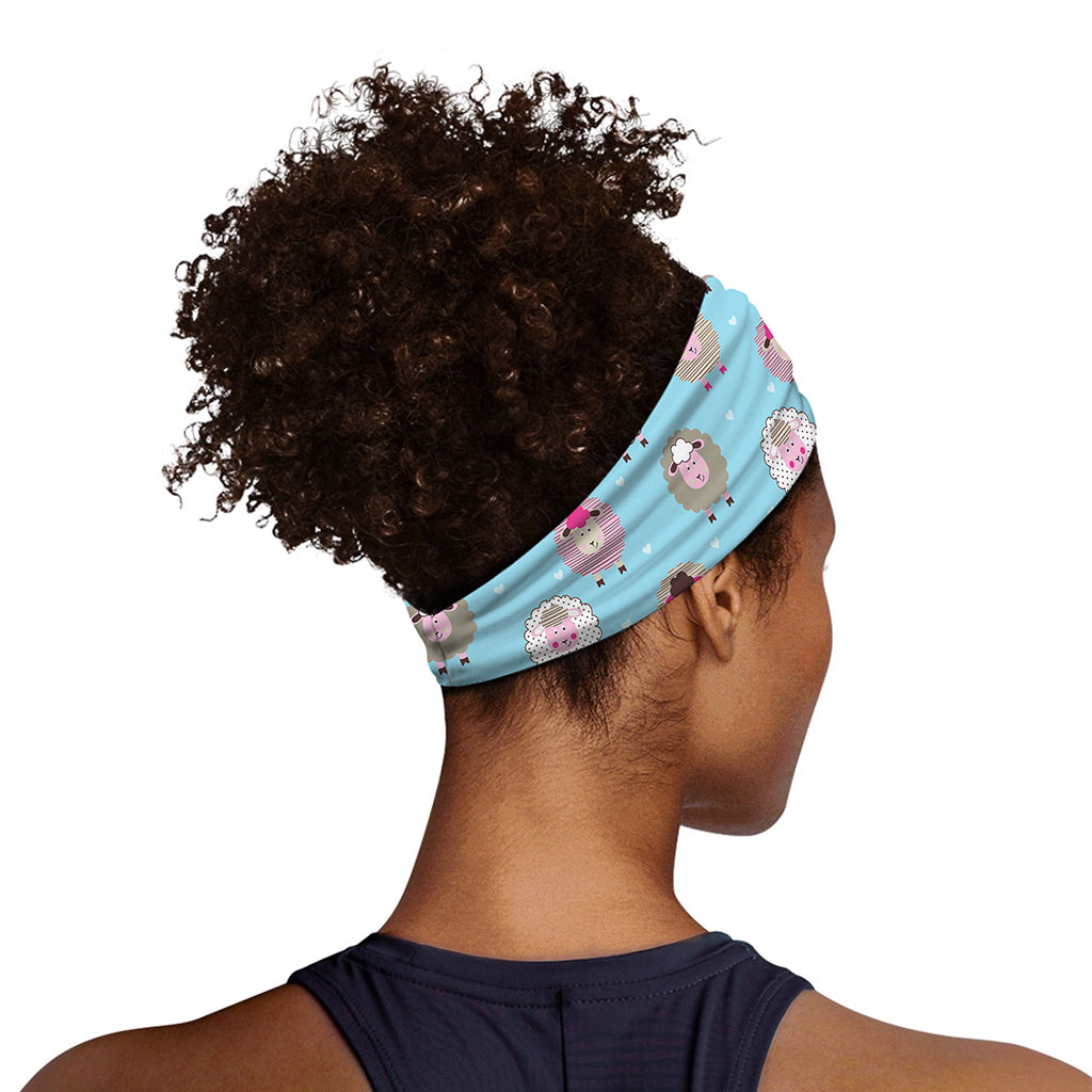 Cartoon Sheep Pattern Print Sports Headband