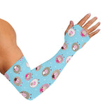 Cartoon Sheep Pattern Print Sun Protection Arm Sleeves