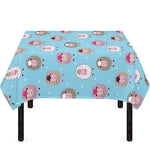 Cartoon Sheep Pattern Print Tablecloth