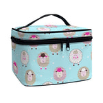 Cartoon Sheep Pattern Print Travel Makeup Bag