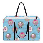 Cartoon Sheep Pattern Print Utility Tote Bag