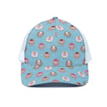 Cartoon Sheep Pattern Print White Mesh Trucker Hat
