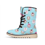Cartoon Sheep Pattern Print Winter Boots