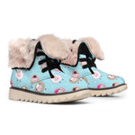 Cartoon Sheep Pattern Print Winter Boots
