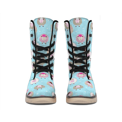 Cartoon Sheep Pattern Print Winter Boots