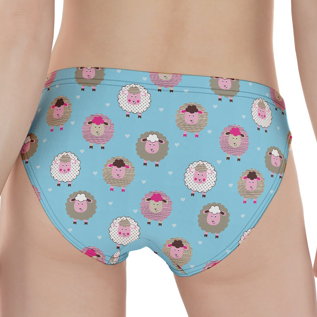 Cartoon Sheep Pattern Print Women's Panties