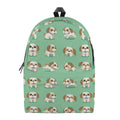 Cartoon Shih Tzu Pattern Print School Backpack