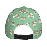 Cartoon Shih Tzu Pattern Print Baseball Cap