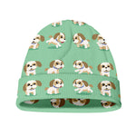 Cartoon Shih Tzu Pattern Print Beanie
