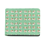 Cartoon Shih Tzu Pattern Print Bifold Wallet