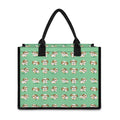Cartoon Shih Tzu Pattern Print Canvas Tote Bag
