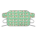 Cartoon Shih Tzu Pattern Print Car Windshield Snow Cover