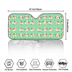 Cartoon Shih Tzu Pattern Print Car Windshield Sun Shade