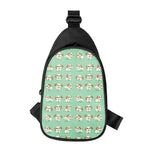 Cartoon Shih Tzu Pattern Print Chest Bag