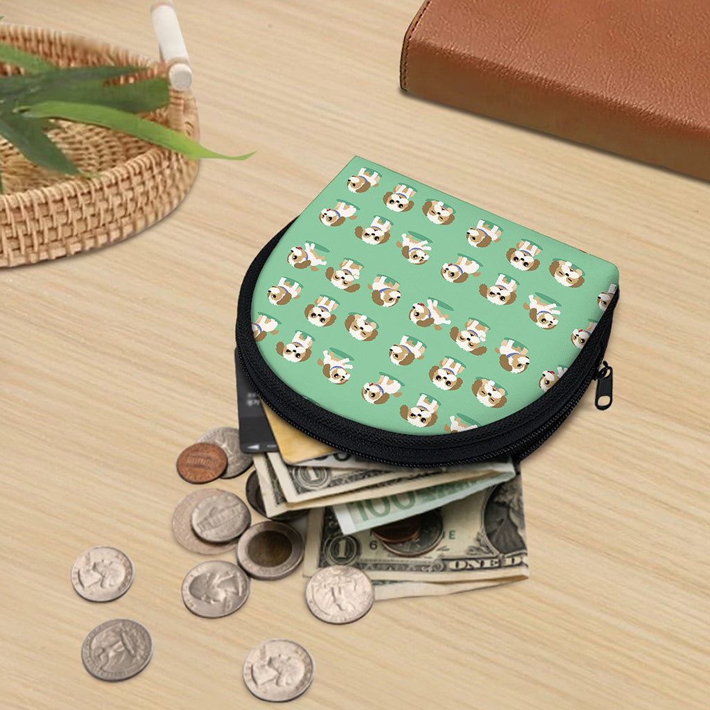 Cartoon Shih Tzu Pattern Print Coin Purse