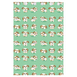 Cartoon Shih Tzu Pattern Print Curtain