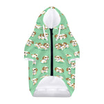 Cartoon Shih Tzu Pattern Print Dog Zip Up Hoodie